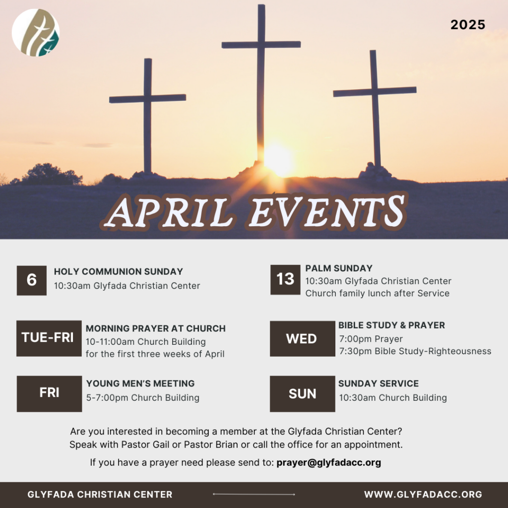 Have a look at our upcoming events for the month of April 2025